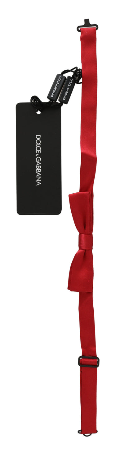 Dolce & Gabbana Elegant Red Silk Bow Tie