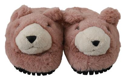 Dolce & Gabbana Chic Pink Bear House Slippers by D&G