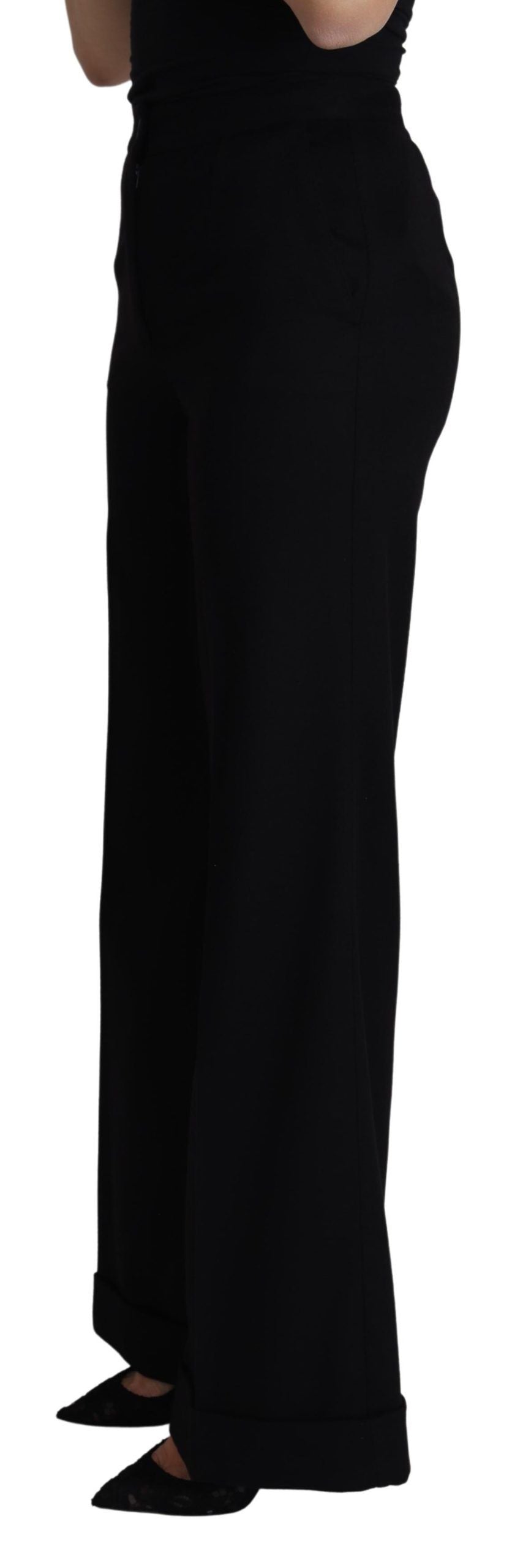 Dolce & Gabbana Elegant Cashmere Wide Leg Trousers