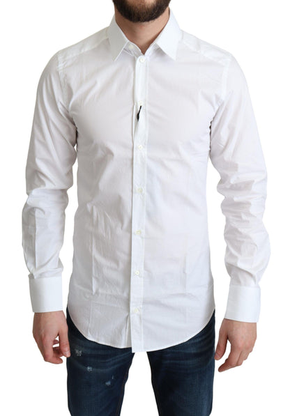 Dolce & Gabbana Elegant White Cotton Dress Shirt