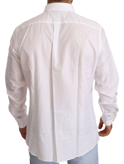 Dolce & Gabbana Elegant White Martini Fit Shirt