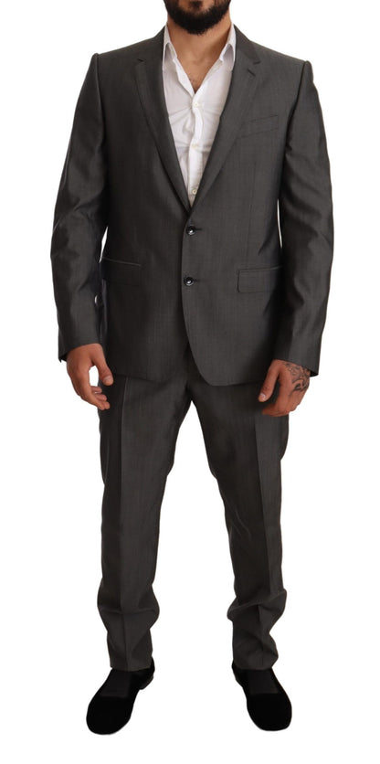 Dolce & Gabbana Elegant Martini Slim-Fit Wool Silk Suit