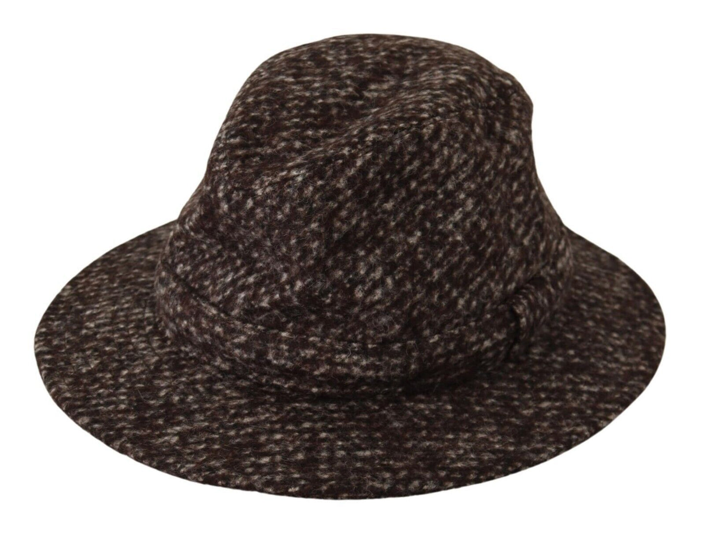 Dolce & Gabbana Elegant Gray Tweed Wide Brim Hat