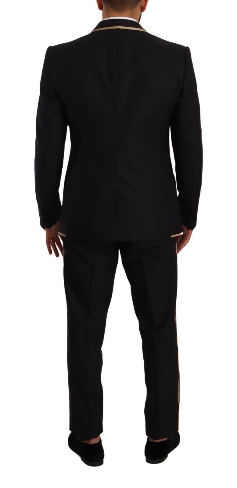 Dolce & Gabbana Elegant Black Silk Blend 3-Piece Suit