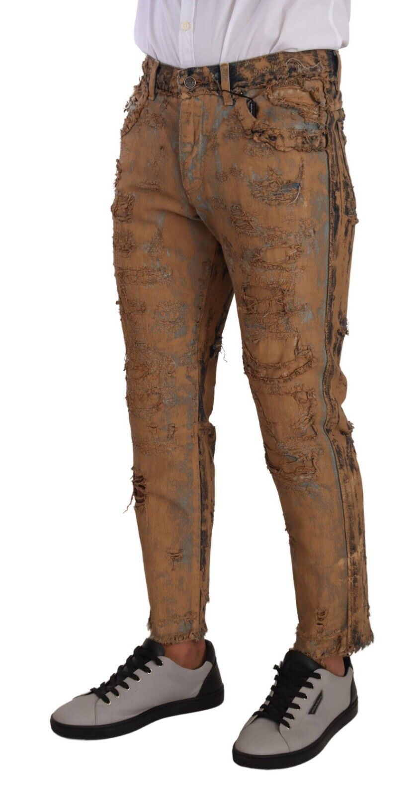 Dolce & Gabbana Authentic Distressed Denim Classic Trousers