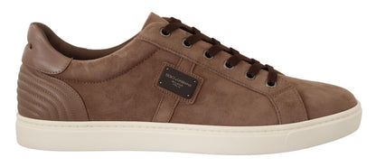 Dolce & Gabbana Elegant Brown Leather Sneakers for Men