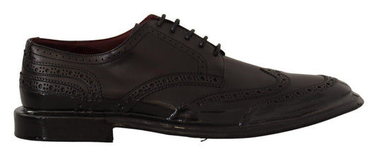 Dolce & Gabbana Elegant Calfskin Derby Oxford Wingtips