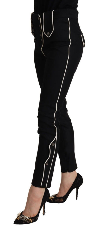 Dolce & Gabbana Elegant High Waisted Slim Fit Trousers