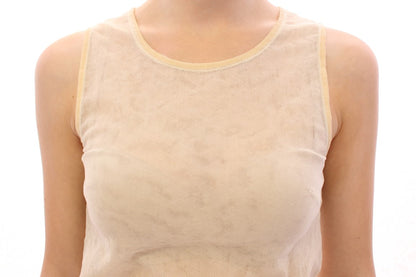 Dolce & Gabbana Elegant Beige Tank Top Blouse