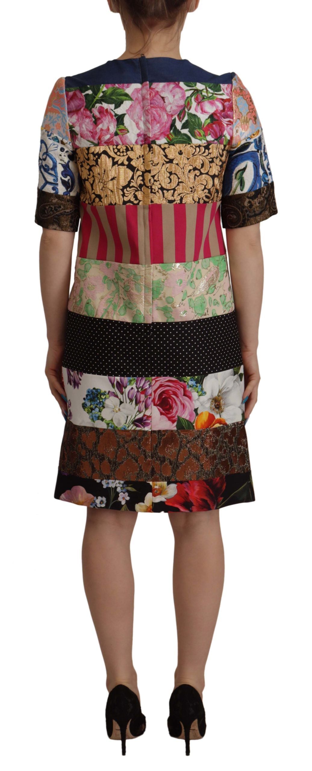 Dolce & Gabbana Patchwork Sheath Mini Dress - Multicolor Elegance