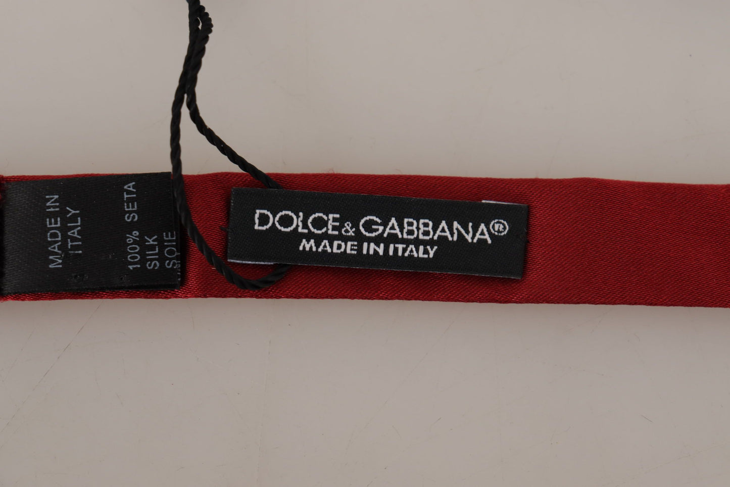 Dolce & Gabbana Elegant Silk Red Bow Tie