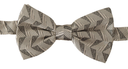 Dolce & Gabbana Elegant Silk Grey Bow Tie