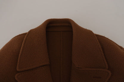 Dolce & Gabbana Elegant Double Breasted Brown Jacket