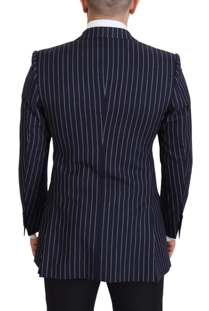 Dolce & Gabbana Elegant Navy Slim Fit Wool Blazer