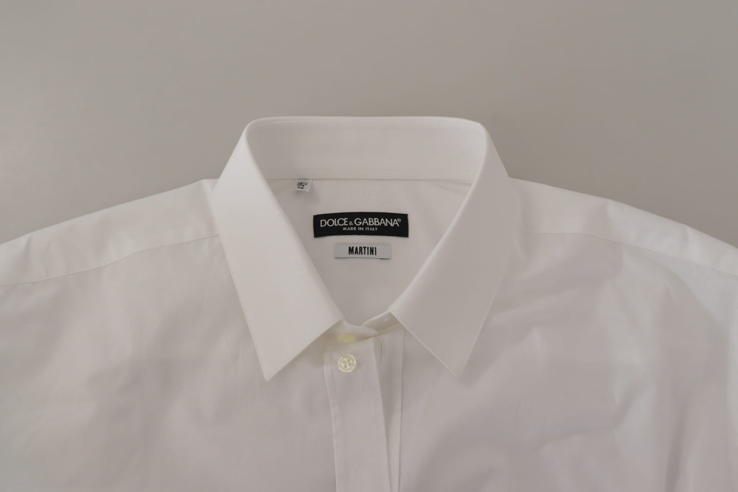 Dolce & Gabbana Elegant Slim Fit White Martini Dress Shirt