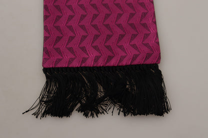 Dolce & Gabbana Elegant Magenta Silk Men's Scarf Wrap