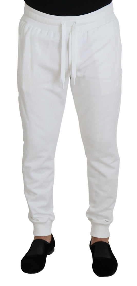 Dolce & Gabbana Elegant White Cotton Sweatpants