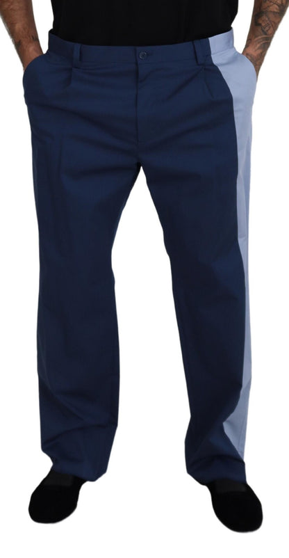 Dolce & Gabbana Elegant Blue Cotton Blend Pants for Men