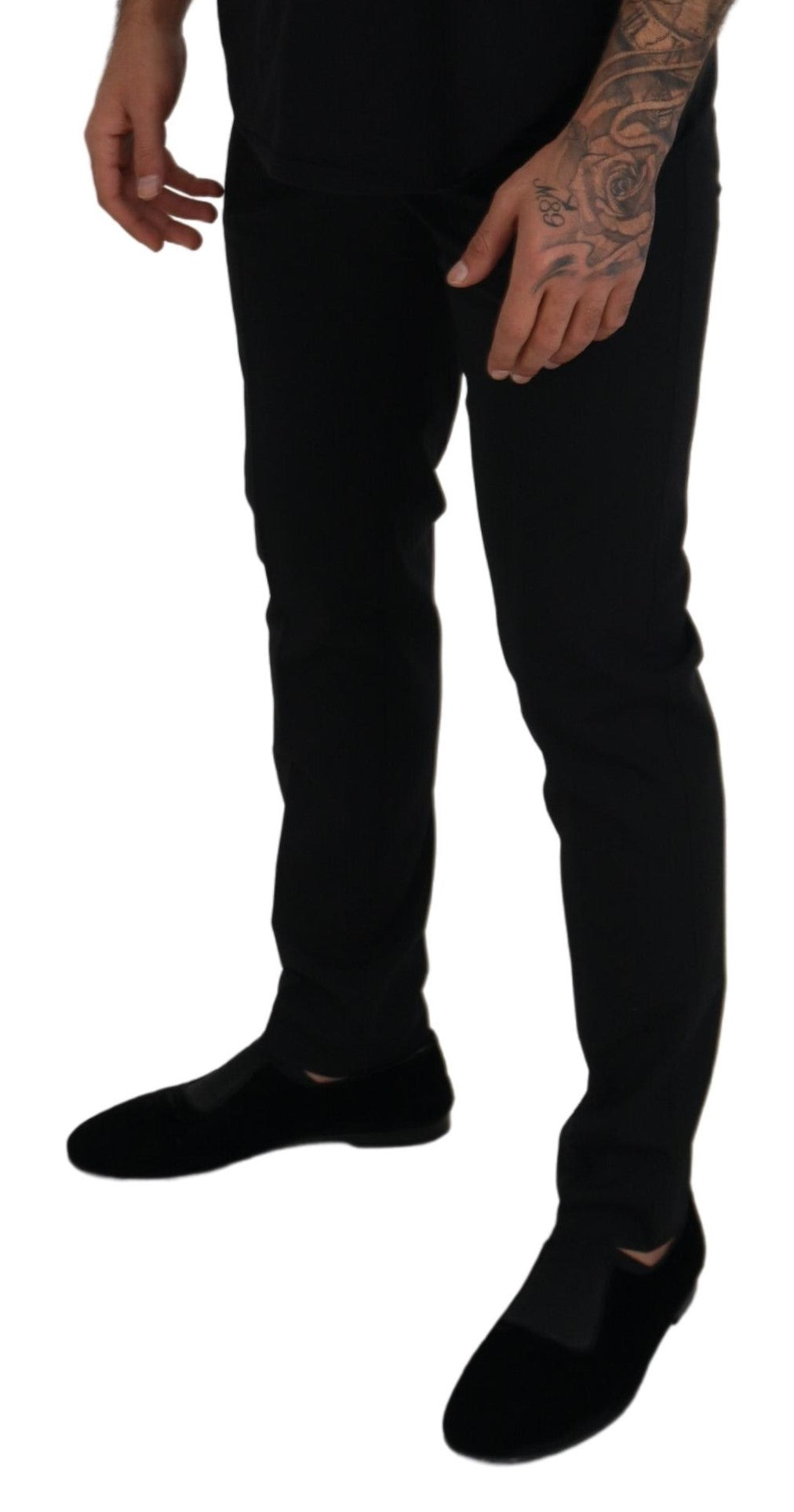 Dolce & Gabbana Elegant Black Wool-Blend Trousers