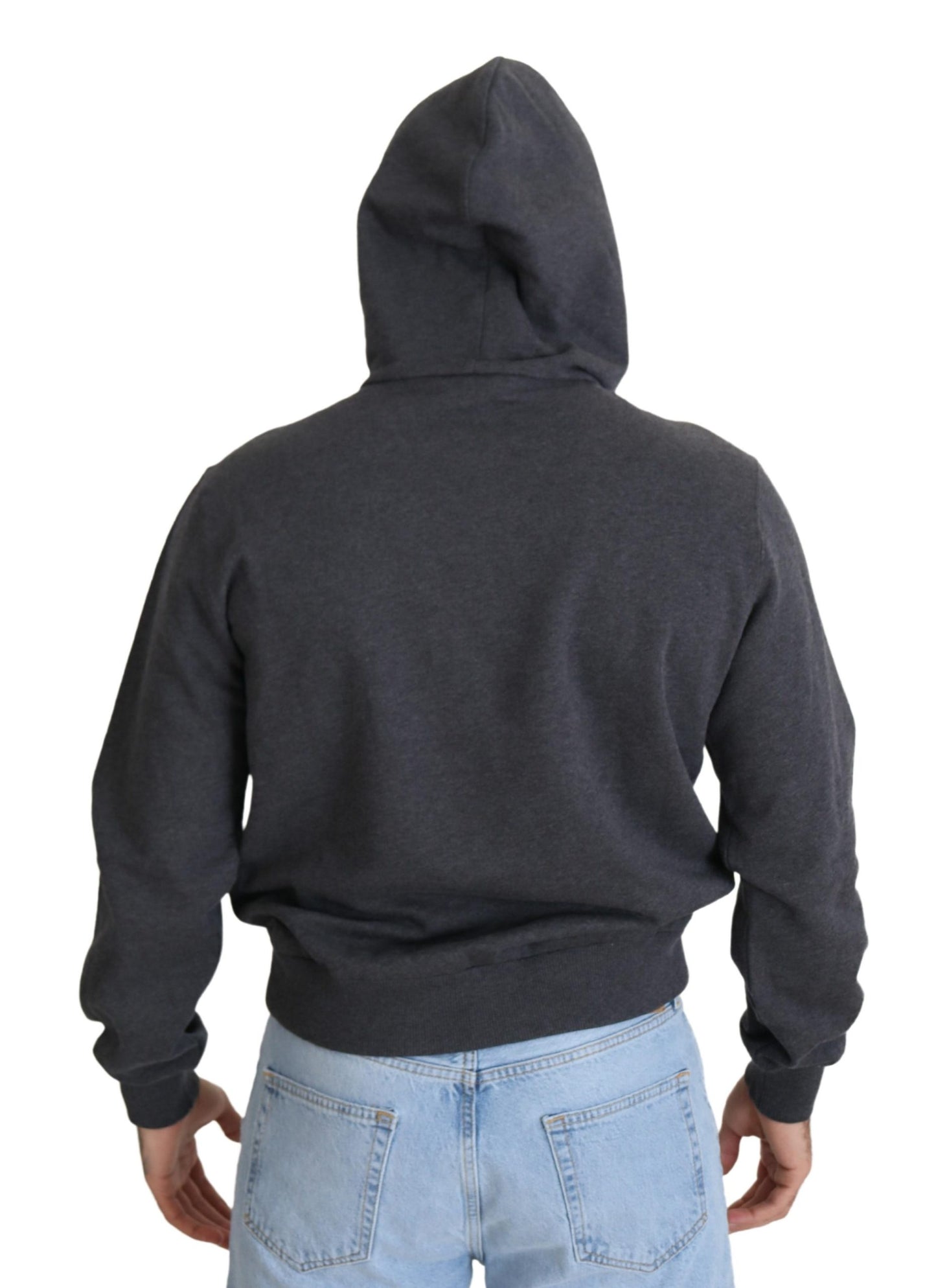 Dolce & Gabbana Elegant Grey Cotton Hooded Sweatshirt