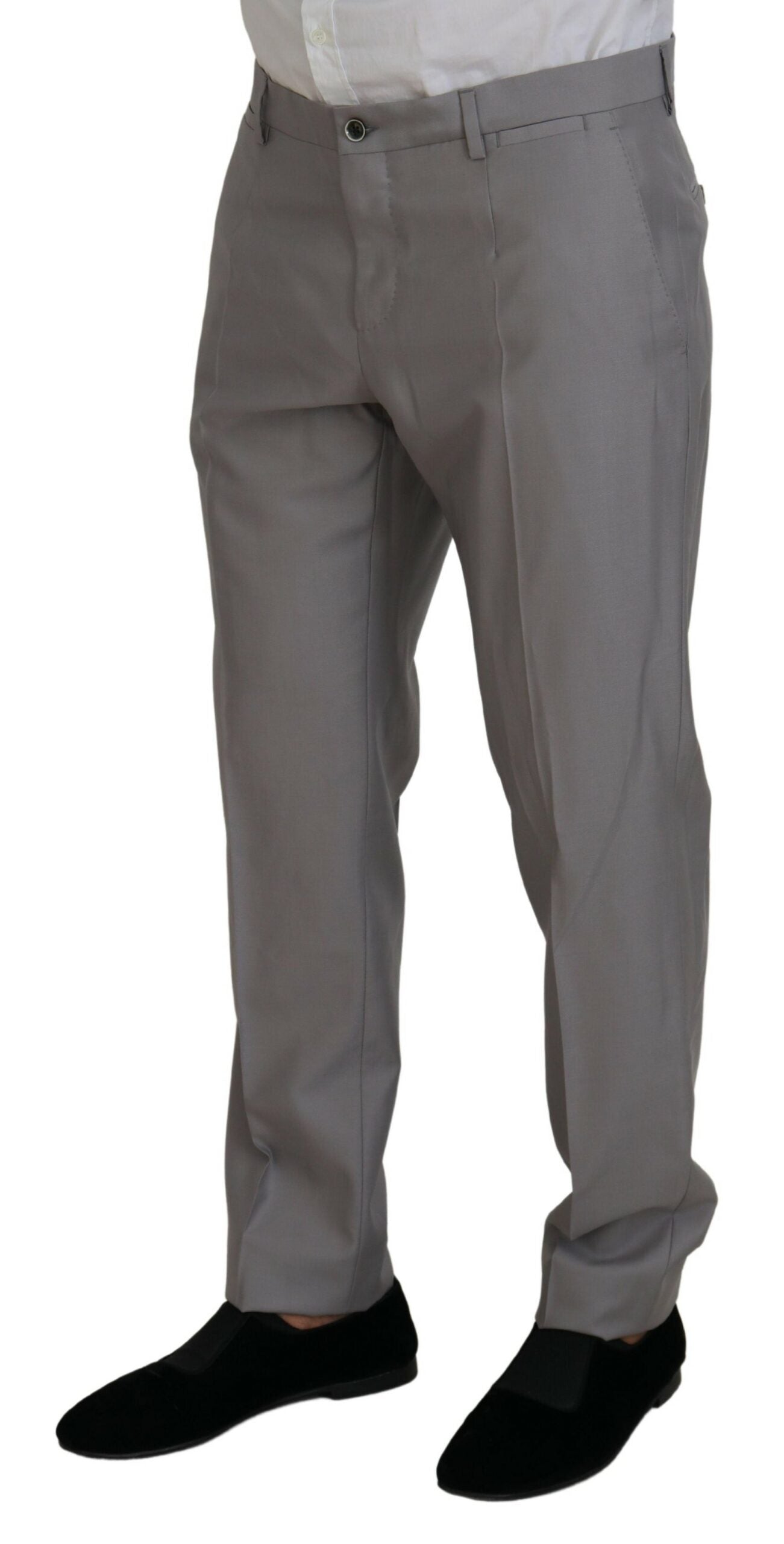 Dolce & Gabbana Elegant Silver Slim Fit Three-Piece Suit