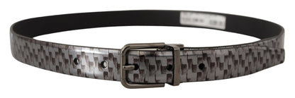 Dolce & Gabbana Sleek Italian Leather Belt in Sophisticated Gray