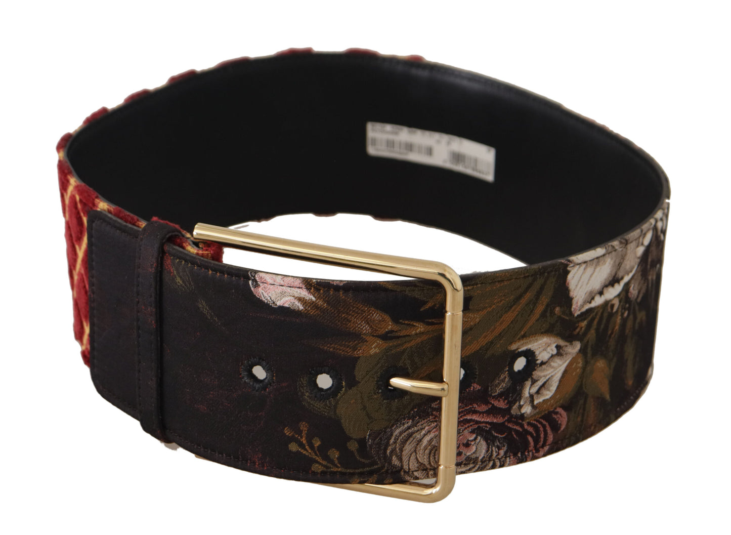 Dolce & Gabbana Engraved Logo Multicolor Leather Belt