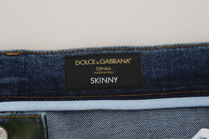 Dolce & Gabbana Chic Slim-Fit Denim Jeans in Green Wash