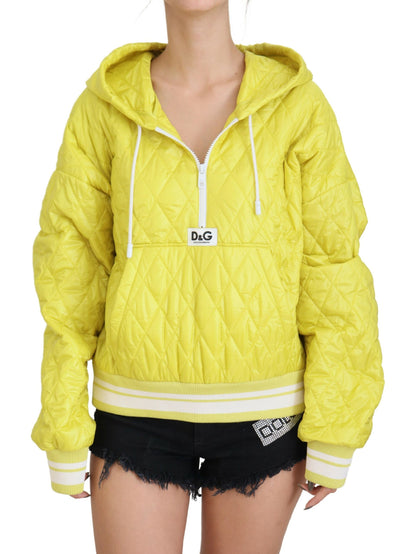 Dolce & Gabbana Elegant Yellow Hooded Jacket