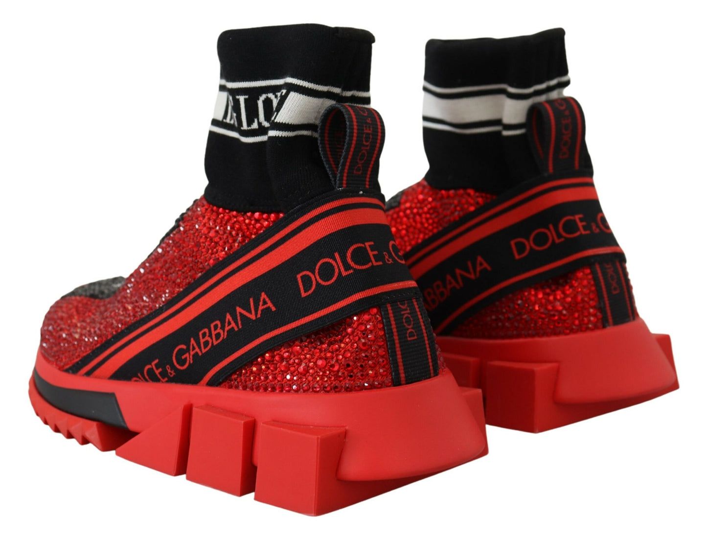 Dolce & Gabbana Exquisite Red Sorrento Slip-On Sneakers