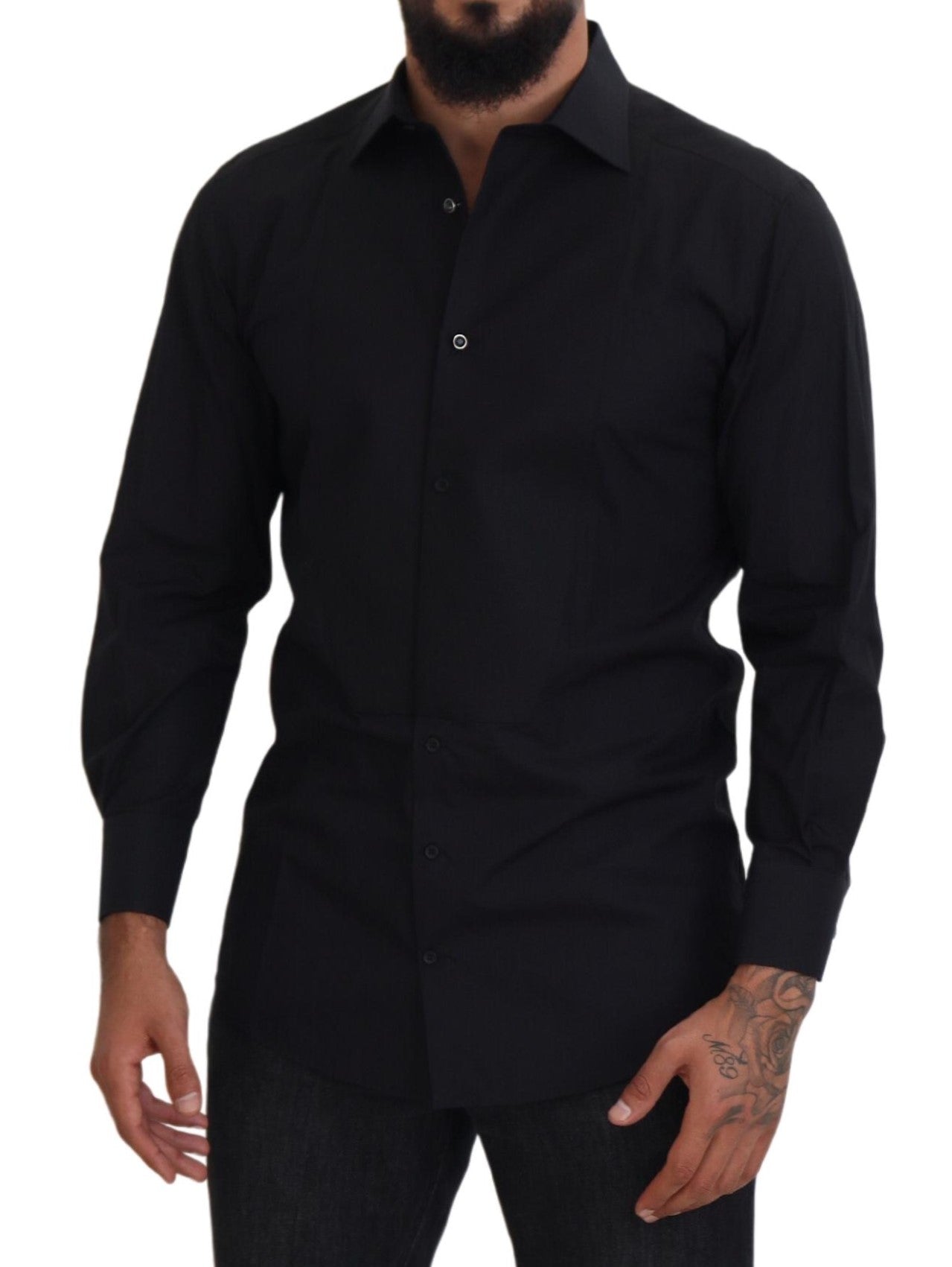 Dolce & Gabbana Elegant Black Formal Long Sleeve Shirt