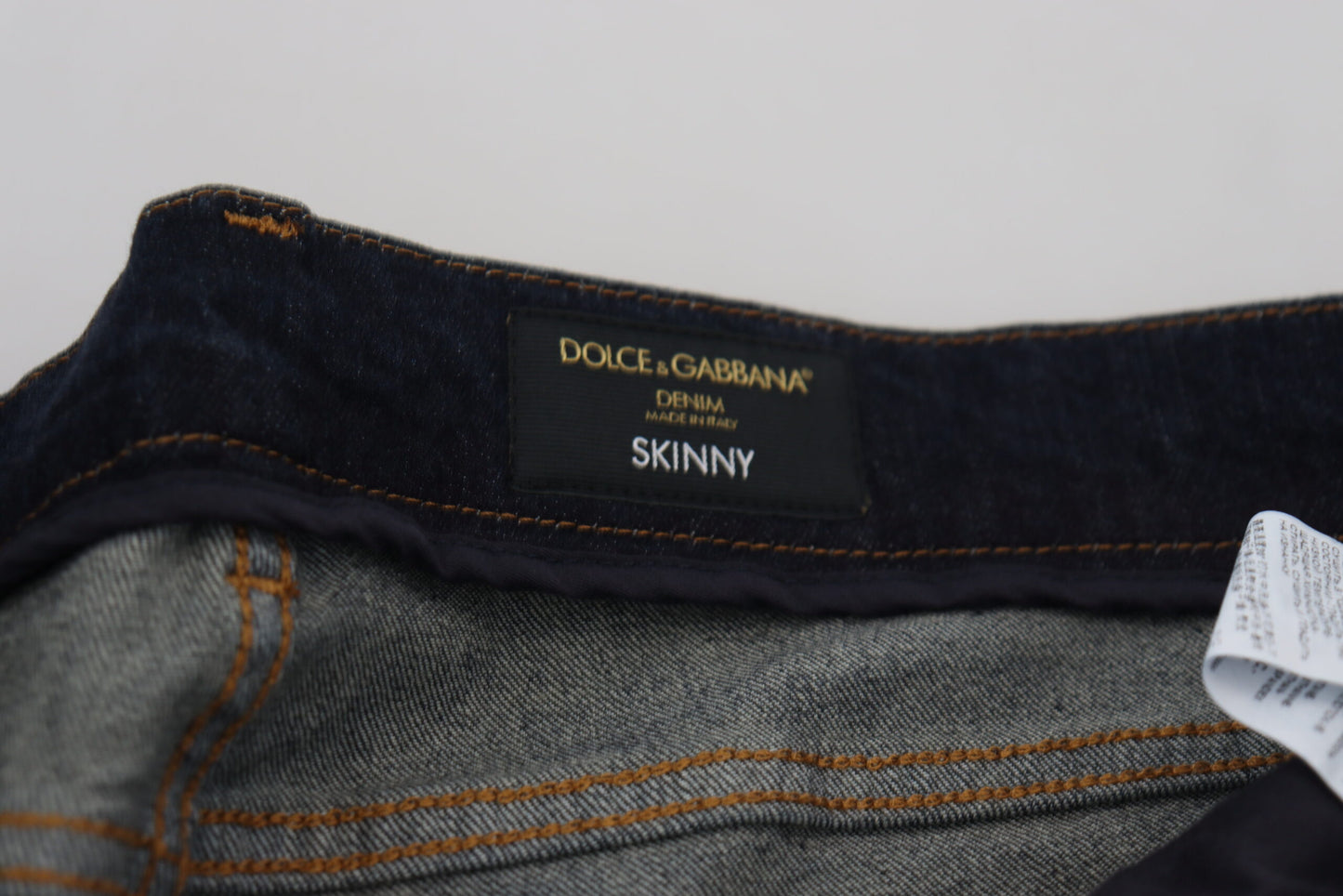 Dolce & Gabbana Sleek Skinny Jeans in Dark Blue