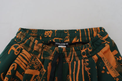 Dolce & Gabbana Multicolor Silk Blend Jogger Cargo Pants