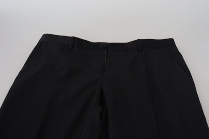 Dolce & Gabbana Elegant Black Dress Pants from Virgin Wool Blend