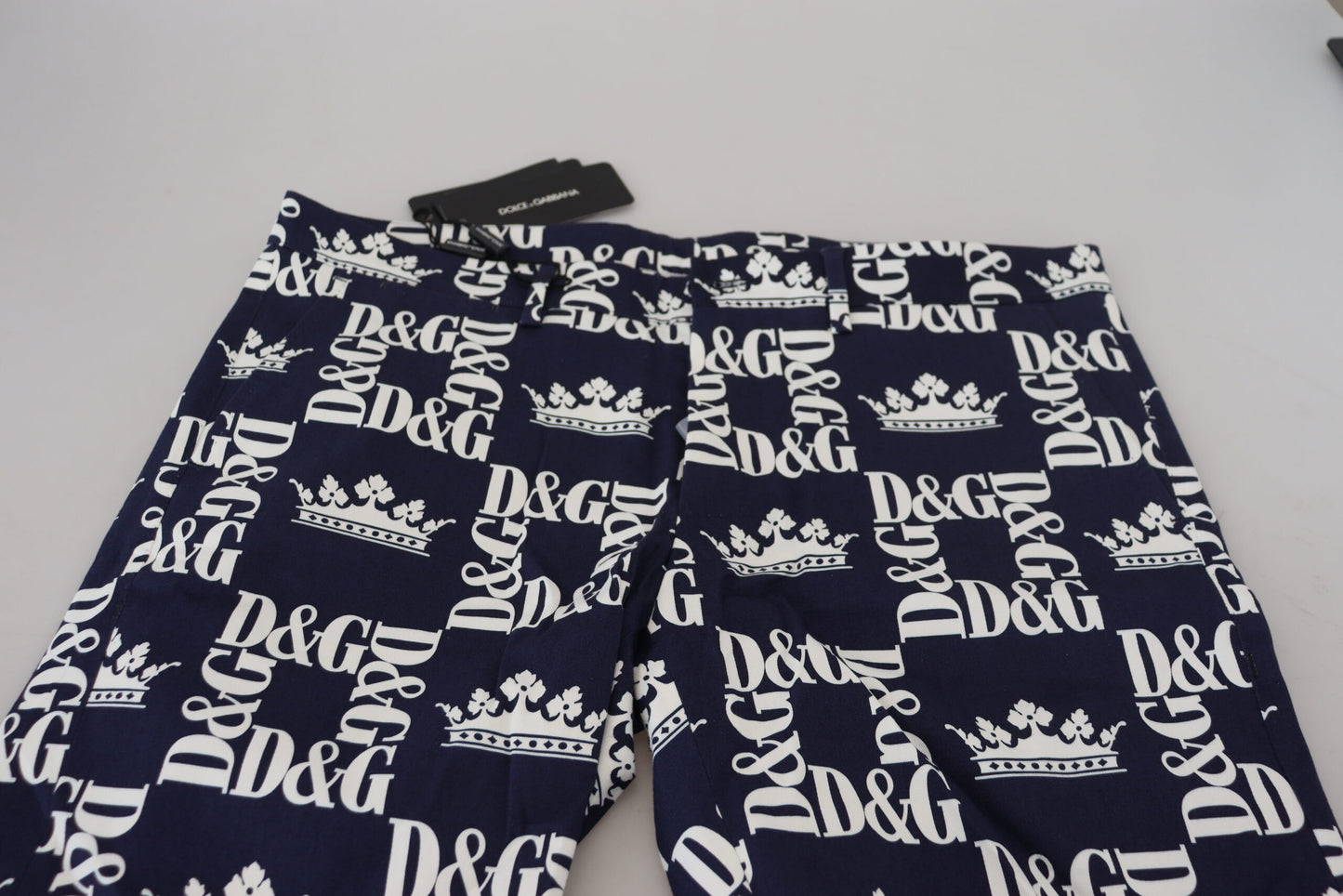 Dolce & Gabbana Casual Crown Print Chinos Shorts