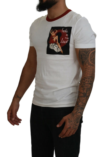 Dolce & Gabbana Elegant White Crewneck Cotton T-Shirt