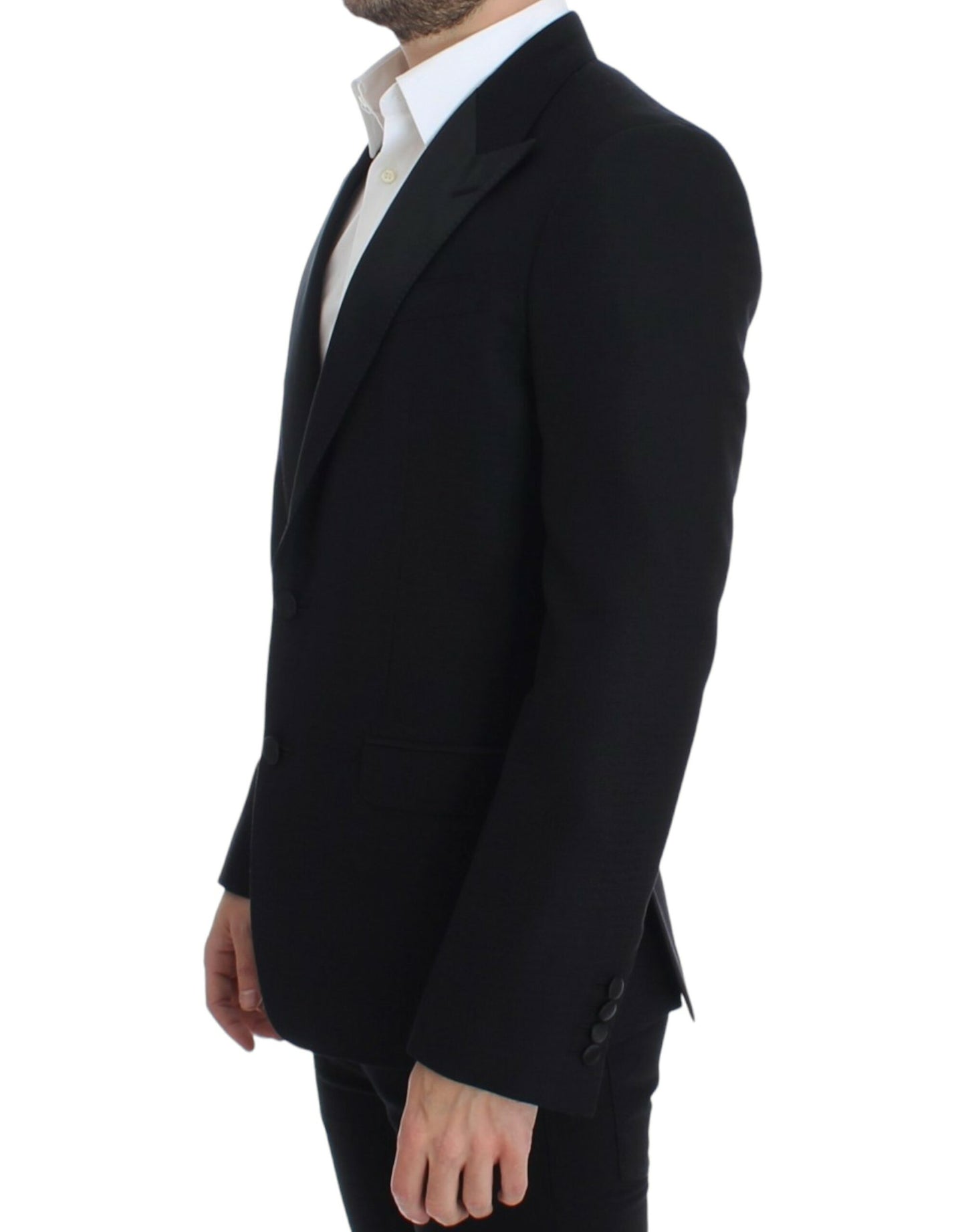 Dolce & Gabbana Elegant Black Silk Blend Sicilia Blazer