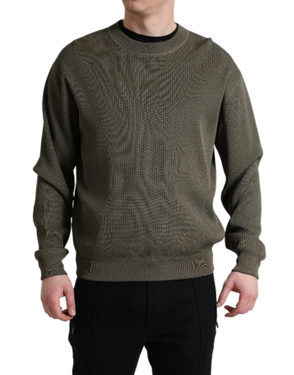 Dolce & Gabbana Elegant Green Crew Neck Sweater