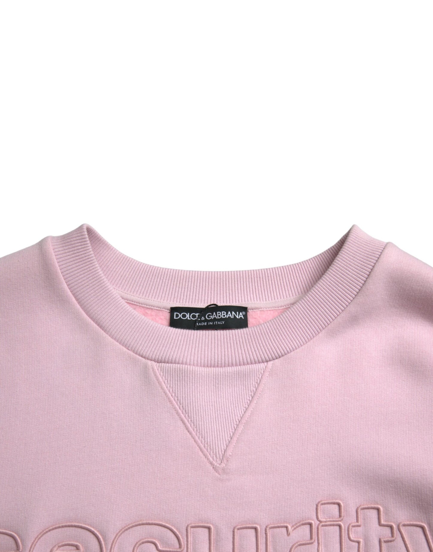 Dolce & Gabbana Elegant Pink Crew Neck Logo Sweater