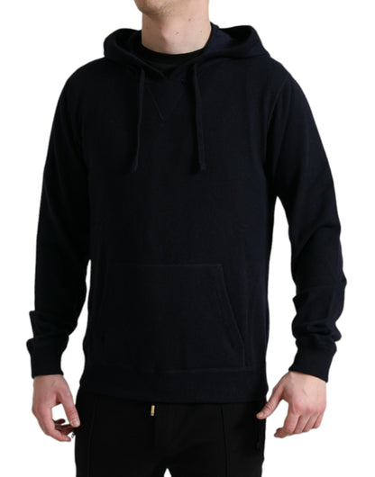 Dolce & Gabbana Elegant Cashmere Hooded Sweater in Blue