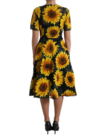 Dolce & Gabbana Summery Sunflower A-Line Midi Dress