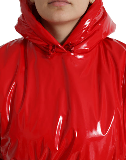 Dolce & Gabbana Chic Shiny Red Cropped Jacket