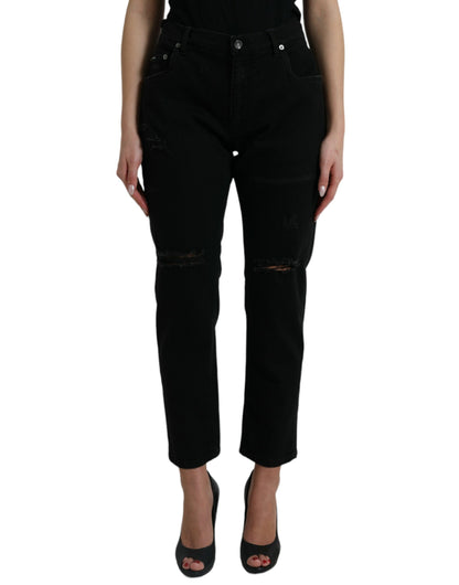 Dolce & Gabbana Elegant High Waist Black Stretch Jeans