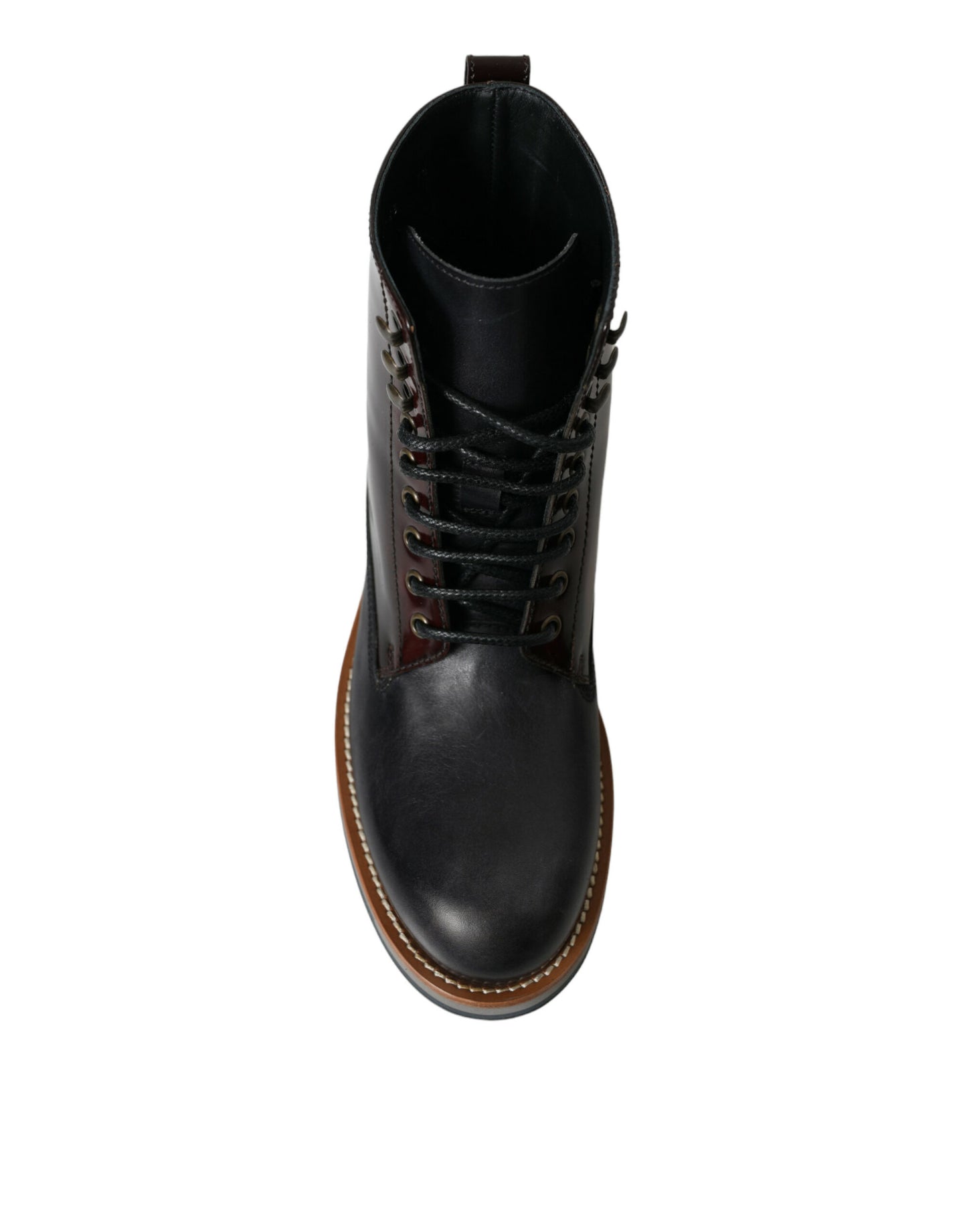 Dolce & Gabbana Elegant Bi-Color Leather Boots