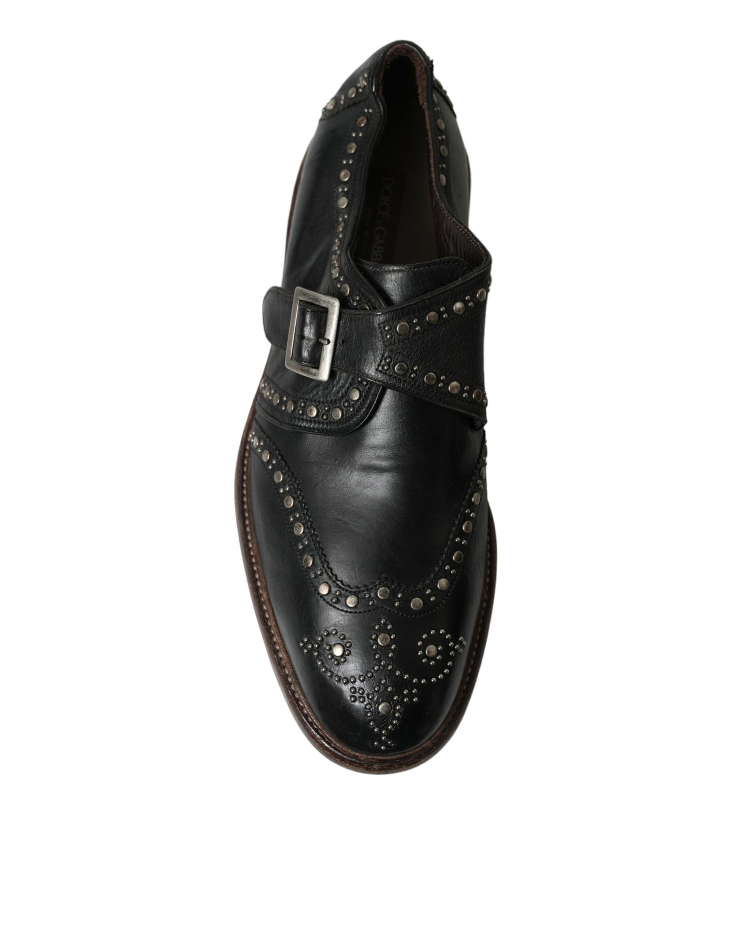 Dolce & Gabbana Elegant Calfskin Leather Monk Straps