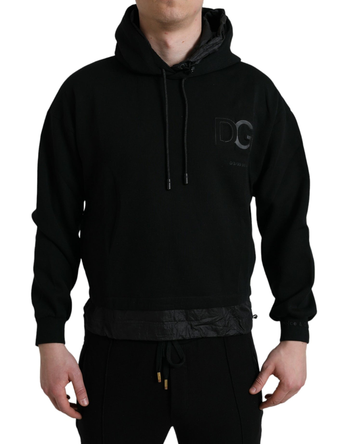 Dolce & Gabbana Elegant Black Hooded Pullover Sweater