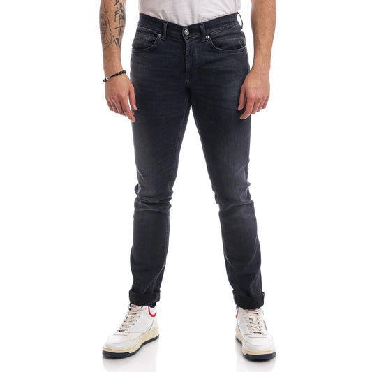 Dondup Elevated Black Stretch Jeans for Sophisticated Style