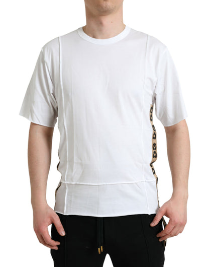 Dolce & Gabbana White Logo Crew Neck Short Sleeves T-shirt