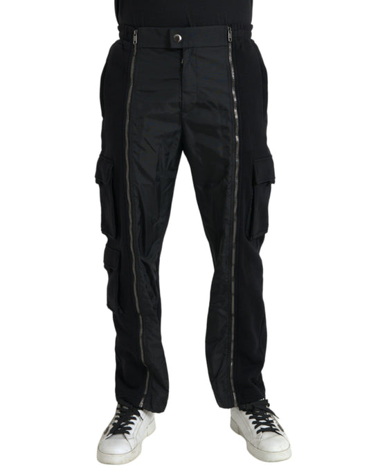 Dolce & Gabbana Black Cotton Blend Skinny Pants