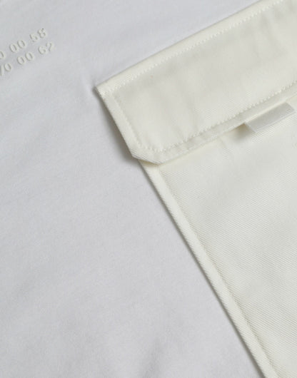 Dolce & Gabbana White Cotton Pocket Short Sleeves T-shirt